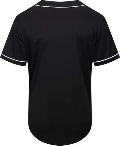 Miniatura 3 de KUAIPAO Camiseta de béisbol en blanco, camisa de manga corta, uniforme deportivo para hombres y mujeres (blanco, negro, rojo, azul, S-3XL)