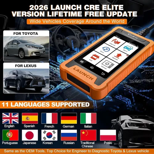 Miniatura 5 de LAUNCH Creader Elite - Escáner OBD2 bidireccional para Toyota Lexus, herramienta de escaneo de diagnóstico de sistema completo 2026, lector