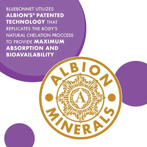 Miniatura 3 de Bluebonnet Nutrition Albion - Cápsula vegetal de magnesio quelatado, 200 mg, alivio del estrés, vegano, sin OMG, sin gluten, sin soja, sin leche