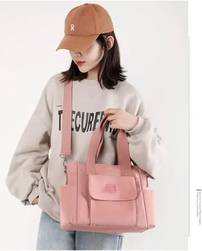 Miniatura 6 de Bolso de lona para mujer, bolso cruzado de nailon, bolso de hombro, bolso de hobo, lindo tamaño grande, casual, embrague