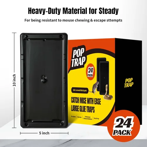 Miniatura 5 de POPTRAP Trampa para Ratas de Servicio Pesado y Grande, Trampa para Ratones Súper Pegajosa con Pegamento Ultra Fuerte, Aroma a Mantequilla de Maní
