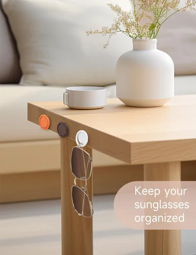 Miniatura 4 de Paquete de 6 organizadores de lentes de sol, soporte para gafas de sol montado en la pared, exhibición de anteojos colgantes, almacenamiento