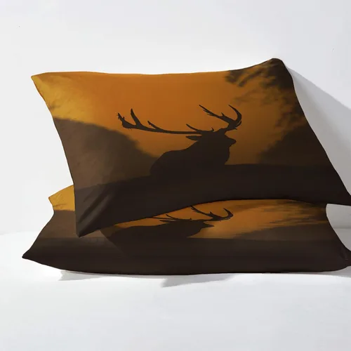 Miniatura 3 de Sábanas de ciervo tamaño individual, sábanas de cama con estampado de vida silvestre, sábanas y fundas de almohada de 3 piezas, sábana bajera