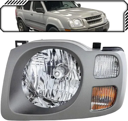 Miniatura 8 de EPIC LIGHTING Ensamble de reemplazo de faros delanteros estilo OE halógenos con bisel gris para NISSAN 02-04 NISSAN XTERRA SE