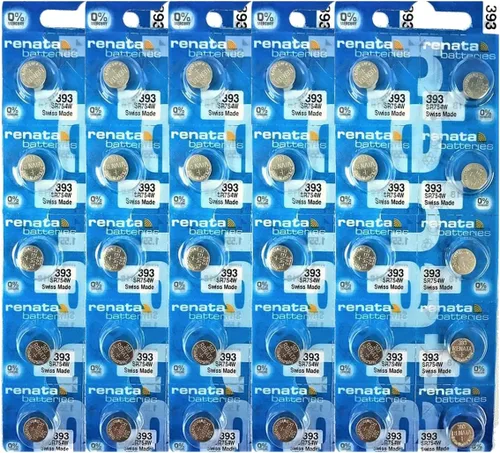 Miniatura 8 de Renata 393 SR754W Baterías – 1.55 V Óxido de Plata 393 Batería de reloj (2 unidades)
