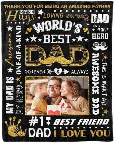 Miniatura 33 de D-Story Mantas personalizadas con imágenes para un papá, para el Día del Padre, mantas con imágenes personalizadas, regalos para el Día del Padre