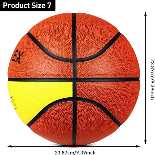 Miniatura 6 de Baloncesto pesado auxiliar de baloncesto de 2.9 lbs, 3 libras, tamaño 7 para entrenamiento en interiores y exteriores, pelota pesada