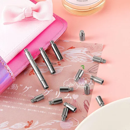 Miniatura 6 de 20 piezas de extensión de álbumes de recortes, tornillos de extensión de álbum de reemplazos para álbum de fotos recargable posteriormente
