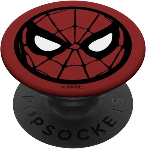 Marvel Spider-Man - Máscara circular para niños, PopSockets Adhesivo PopGrip