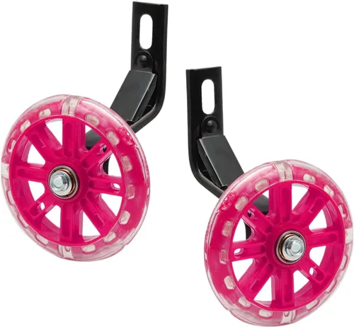Miniatura 13 de Par de ruedas auxiliares de bicicleta para niños, accesorios para bicicletas de 12 "14" 16", ruedas de entrenamiento flash Negro