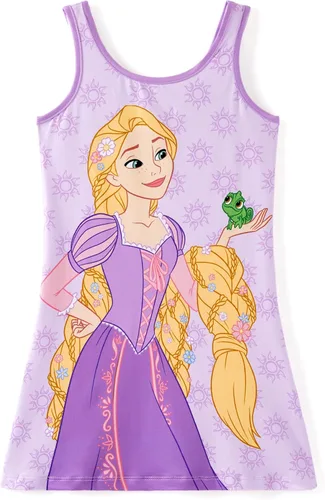 Miniatura 9 de Disney Stitch Princess Frozen Elsa Minnie Mouse - Vestido sin mangas para niñas, vestido acampanado para verano, playa, 2-9 años