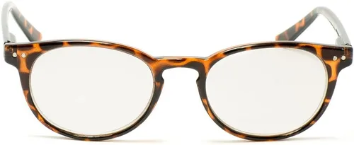Miniatura 3 de Lentes de lectura retro para computadora para mujeres y hombres, antirreflejos, fatiga ocular, luz azul, bloqueo UV (tortuga, fuerza +2.00)