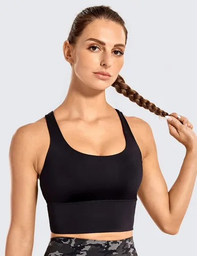 Miniatura 2 de CRZ YOGA - Sujetador deportivo con tirantes delgados para mujer, con relleno y sin varillas para entrenamiento de mediano impacto
