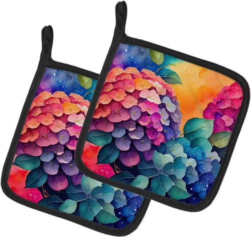 Miniatura 30 de Caroline's Treasures Juego de soportes para ollas de cocina coloridos de Asters, resistentes al calor, almohadillas calientes para cocinar, hornear