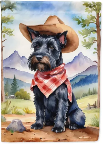 Miniatura 84 de Caroline's Treasures DAC5824GF - Bandera decorativa para jardín con texto en inglés "Affenpinscher", diseño de vaquero para jardín, jardín, jardín