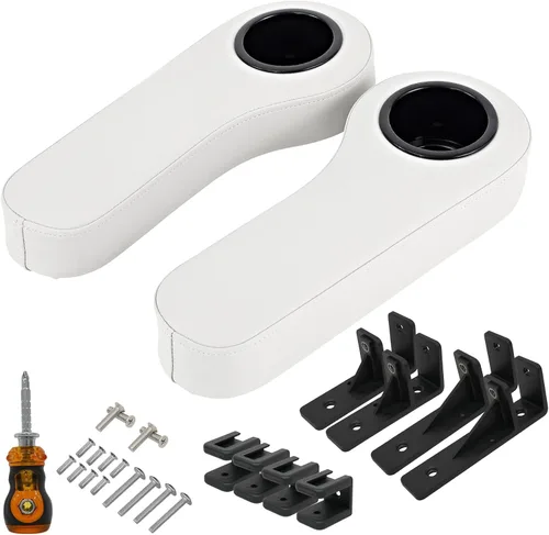 Miniatura 9 de Reposabrazos de carrito de golf con portavasos para EZGO Club Car Yamaha, no requiere taladrar, kits de reposabrazos para asiento trasero con marco