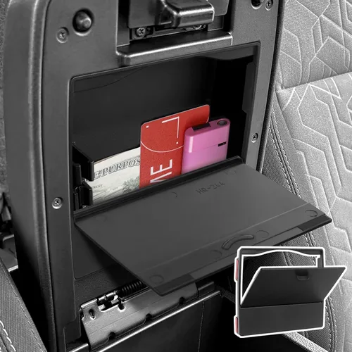 Miniatura 21 de Organizador de Monedas para Consola Central Compatible con Toyota 2016-2020 2021 2022 2023 Tacoma, Accesorios ABS, Portavasos, Caja de Almacenamiento
