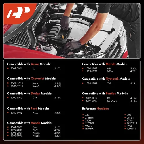 Miniatura 2 de A-Premium Bujías de Iridio Platino (Paquete de 4) Compatibles con Honda CR-V, Civic, Prelude & Chevrolet Aveo, Aveo5 & Acura EL & Dodge Colt & Ford