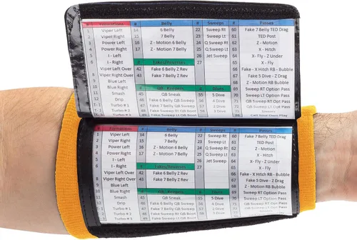 Miniatura 8 de WristCoaches Pulseras de juego de fútbol - Equipo de mariscal de campo juvenil - Libro de jugadas de pulsera - Pulseras de sóftbol para letreros