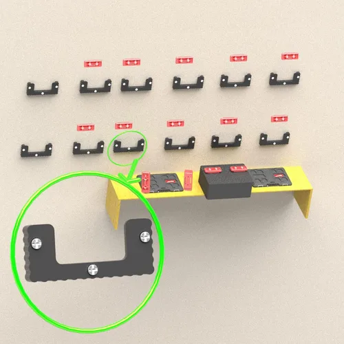Miniatura 6 de NyVoozy Para Tacos Milwaukee Packout, 8 Piezas Cleat 'n' Feet Tacos Compatibles con Sistema Milwaukee Packout, Sistema de Almacenamiento de Caja