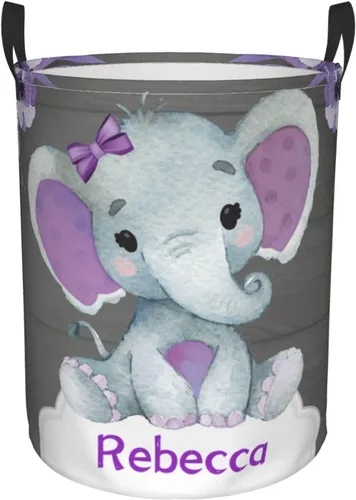 Miniatura 19 de Cesta de lavandería personalizada con nombre, plegable, impermeable, con asas, para ropa de dormitorio, juguetes Opción 4