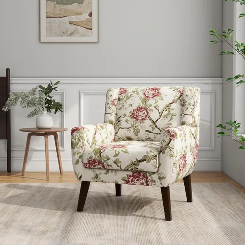 Miniatura 46 de Silla decorativa, sillas de tela moderna de mediados de siglo con brazos para sala de estar, cómodo sillón tapizado para dormitorio, sala de espera