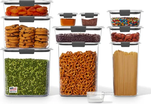 Miniatura 16 de Rubbermaid Brilliance - Recipiente hermético para almacenar alimentos de despensa, fabricado en plástico sin BPA, capacidad de 7,8 tazas, ideal