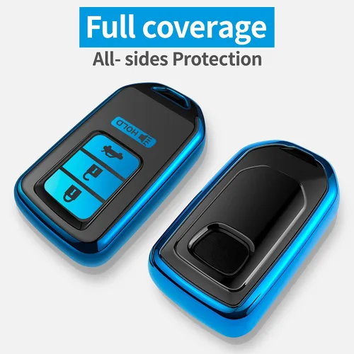 Miniatura 3 de Tukellen Funda para llavero Honda, TPU suave de alta calidad, protección completa, funda para llavero Accord Civic CRV Pilot Ridgeline Odyssey Azul