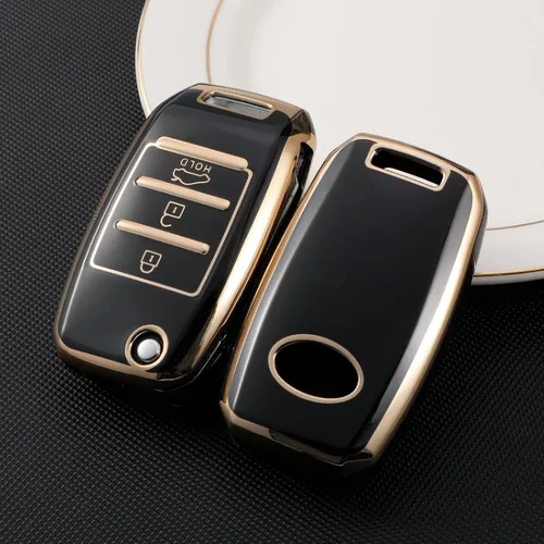 TPU Car Flip Key Case Cover Shell, for KIA Rio 3 K2 Ceed Cerato K3 K5 Sorento Sportage Soul K4 Picanto Optima Forte Stinger