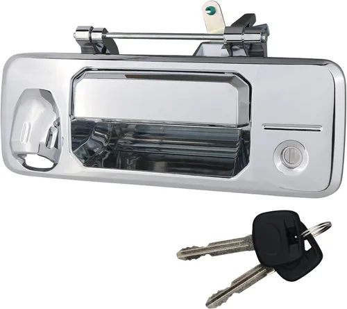 Miniatura 8 de Osompar Manija de cierre con llave para puerta trasera compatible con Toyota Tundra 2014-2021 Toyota Tacoma 2016-2021 con cámara trasera, textura