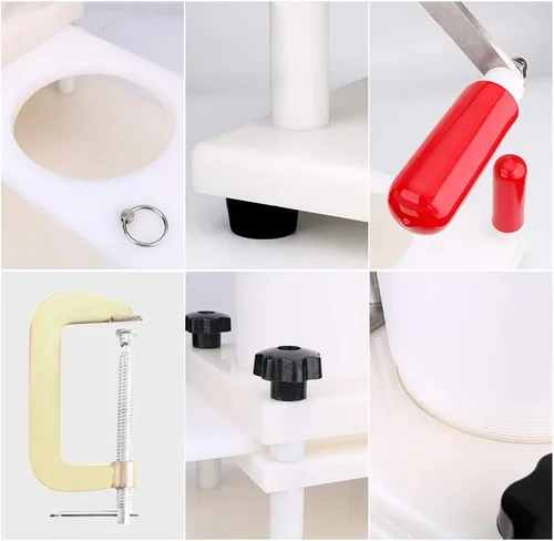 Miniatura 4 de Huanyu Máquina formadora de hamburguesas comercial Material PE 4.331 in 4.3 "Manual Burger Press Meat Patty Forming Processor White Burger Press