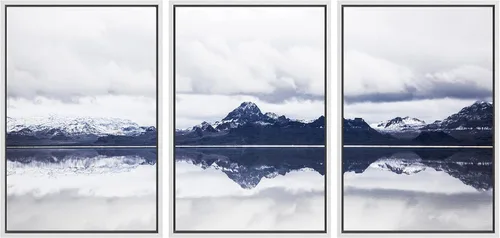 Miniatura 46 de SIGNWIN Lienzo enmarcado para pared, juego de arte tranquilo con reflejo de lago, acuarela, montaña y agua, ilustraciones modernas, arte abstracto