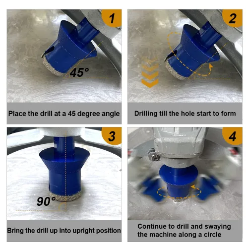 Miniatura 6 de SHDIATOOL Brocas de núcleo de perforación de diamante, sierra de agujero de 1 pulgada para azulejos de porcelana para biselado biselado mármol