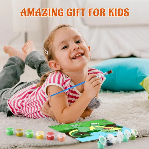 Miniatura 7 de Pintura por números para niños de 8 a 12 años, kits de pintura acrílica fácil por números para niñas y niños adultos con marco de madera, kits