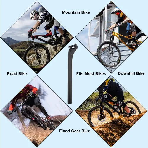 Miniatura 7 de RXL SL Tija de sillín de fibra de carbono Bicicleta de carretera Offset Bicicletas Tija de sillín 27.2/30.8/31.6 Bicicleta de montaña Tija de sillín