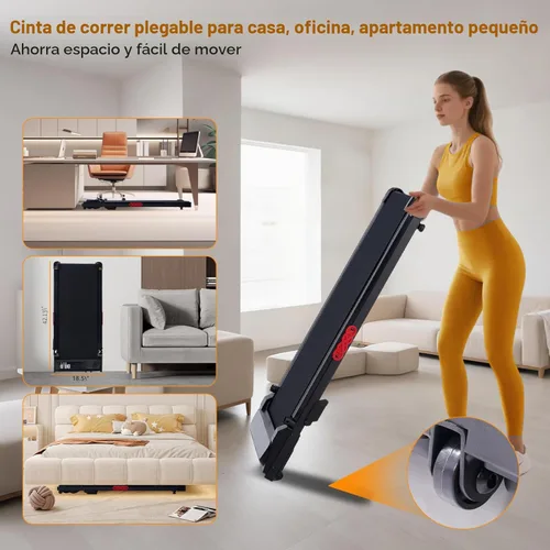 Miniatura 8 de KASSADIN Walking Pad with Handle Bar, 2026 Upgrade Portable Small Treadmill with Handles for Home Small, 3.0HP Under Desk Walking Pad Treadmill with