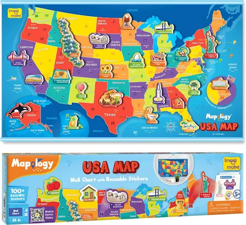 Miniatura 8 de Imagimake Mapology Monumentos de EE. UU. Rompecabezas 3D para niños Juguetes y juegos STEM Juguetes educativos para niños de 5 a 7 años