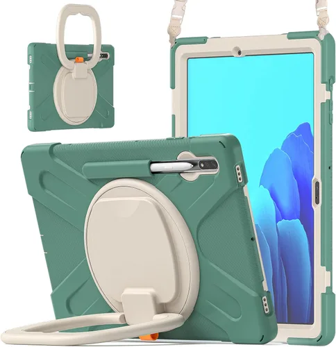 Miniatura 21 de 360 Rotation Case for Galaxy Tab ActivePro/Tab Active4 Pro/Active 5 Pro 10.1" Sturdy Cover Rotate Ring Stand Shoulder Carrying Strap Hand Strap