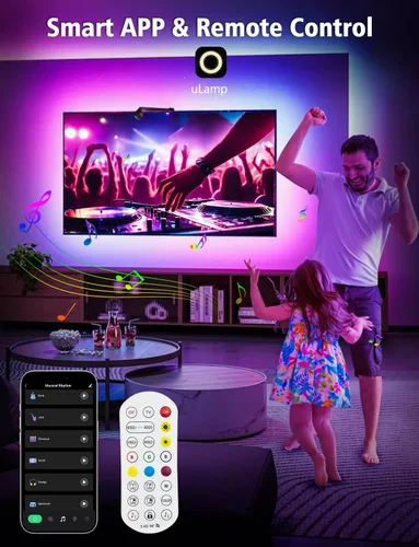 Miniatura 6 de echosari Sincronización de retroiluminación de TV con pantalla, luces de TV que cambian con TV para pantalla de 55 a 65 pulgadas, tira de luces