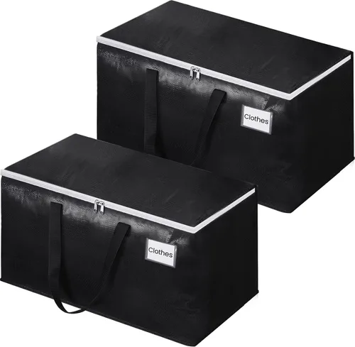 Cajas de mudanza extra grandes, bolsas de mudanza con cremallera, asas de transporte y bolsillo para etiquetas, suministros de mudanza para ahorrar