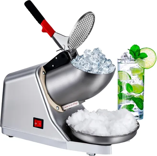HomGarden Máquina de afeitar eléctrica de hielo de 143 libras, máquina de afeitar de acero inoxidable, trituradora de hielo afeitado para uso