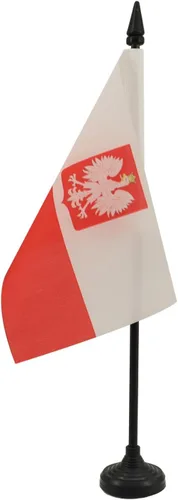 Miniatura 138 de United Kingdon Coat of arms Table Flag 5'' x 8'' - UK - British - England Desk Flag 21 x 14 cm - Black plastic stick and base - AZ FLAG Escudo