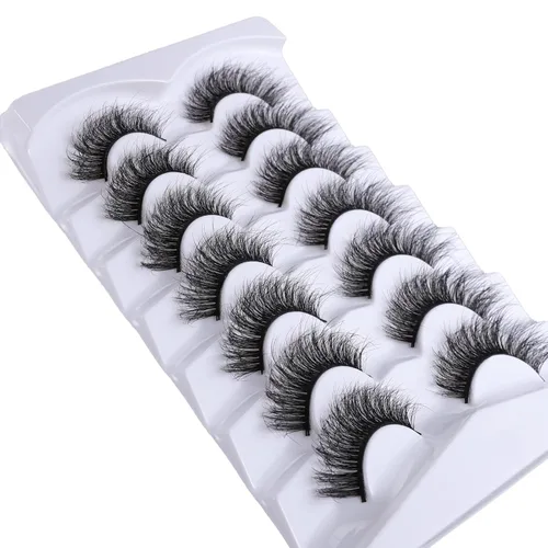 Miniatura 5 de Mebver Pestañas postizas de ojo de gato, pestañas de imitación de visón, aspecto natural, pestañas 8D esponjosas que parecen extensiones Postizas
