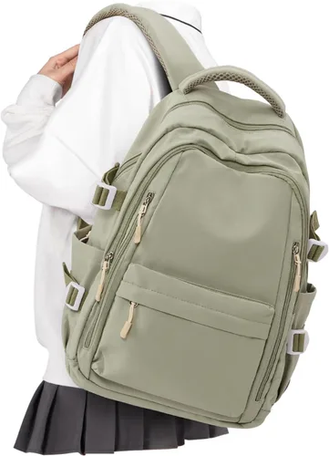 Miniatura 12 de BOXSAM Mochila ligera para mujer, mochila grande de viaje para laptop, mochila informal para la universidad, mochila para hombres, color beige