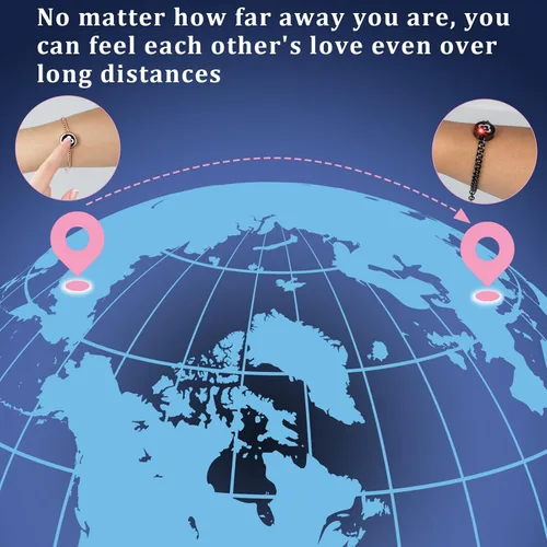 Miniatura 2 de EAOYAO Long Distance Touch Bracelets, Couples Bracelets, Remote Smart Matching Couples Bracelet for Couples Suitable for Long Distance Relationship
