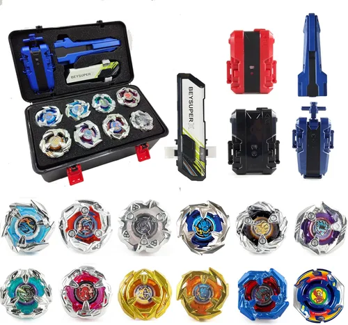 Miniatura 8 de MUSTYBELT Juego de Trompos para Combate Burst Gyro, Juego de Juguete para Regalo para Niños de 6, 8, 10, 12+ años, Juego de Combate con 12 Trompos