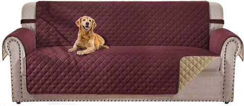 Miniatura 10 de HOMERILLA Funda de sofá reversible de 2 cojines para perros, resistente al agua, lavable, protector de muebles para mascotas, con correas elásticas