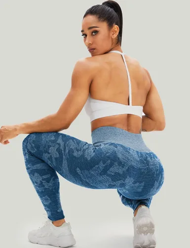 Miniatura 135 de HIGORUN - Leggings sin costuras para mujer, moldeadores, con diseño gráfico de sonrisas, de cintura alta, para el gimnasio, yoga o hacer ejercicio