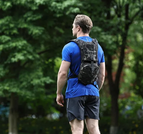 Miniatura 7 de MARCHWAY Mochila táctica de hidratación Molle con bolsa de agua de TPU de 3 litros, mochila militar para ciclismo, senderismo, correr, escalada