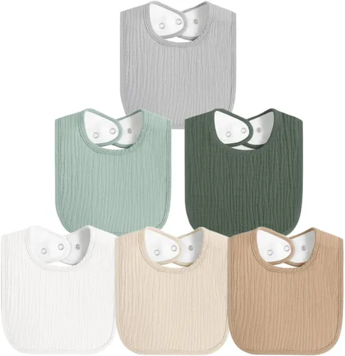 Baberos de muselina para niños y niñas, baberos de algodón suave, baberos de babeo y dentición para bebés, recién nacidos